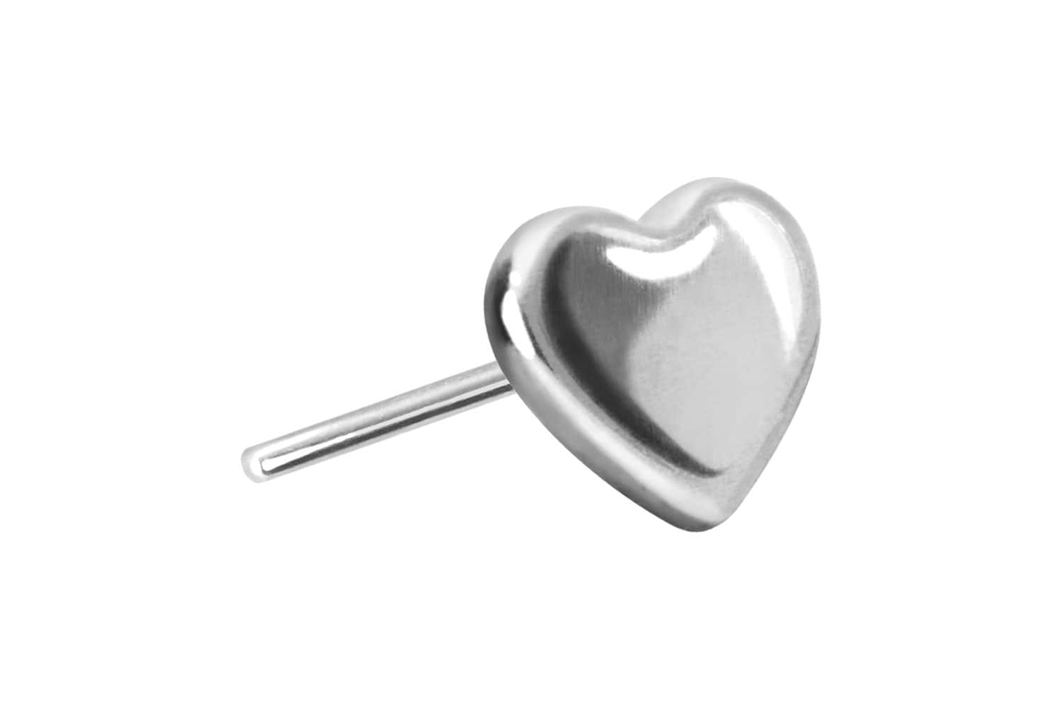 14 Karat Gold Aufsatz mit Titan Push Pin HERZ von Piercingline